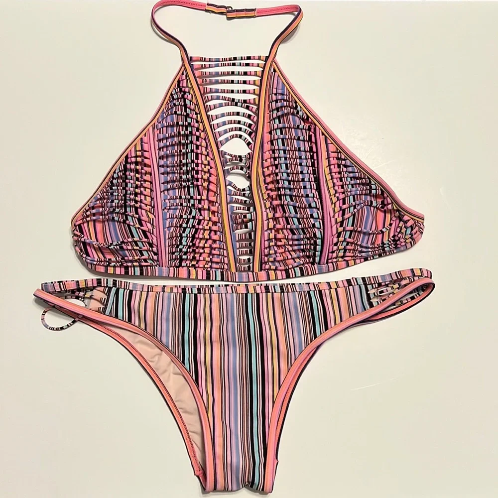 EUC Victoria’s Secret Bikini Set with Halter Style Top